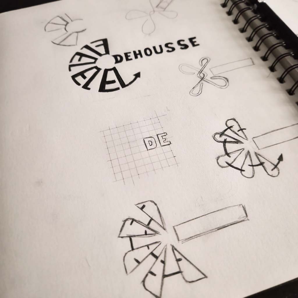 Confort Air Ventilation logo sketches