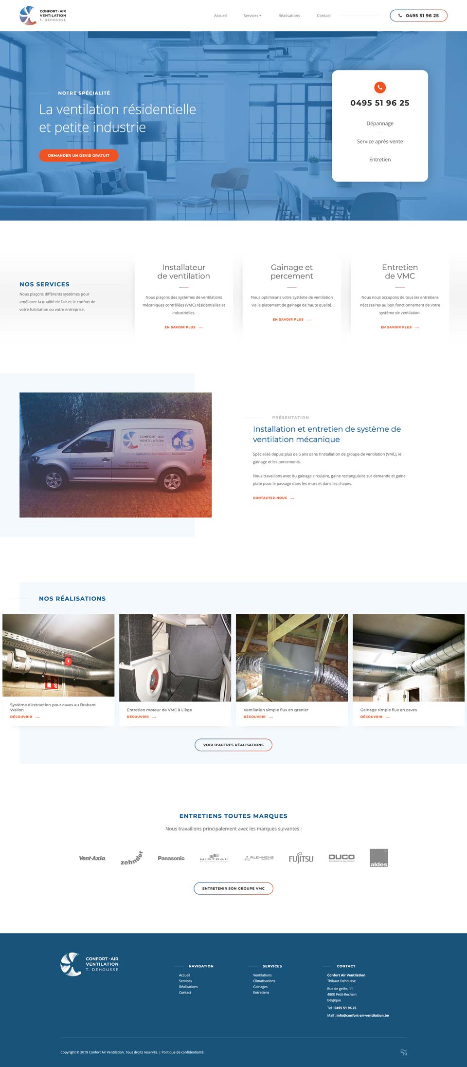 Confort Air Ventilation website