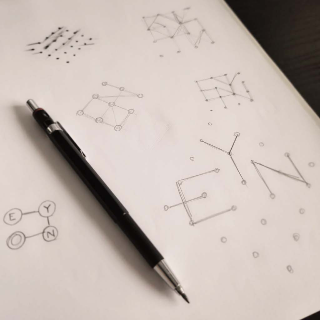 EYN logo sketches