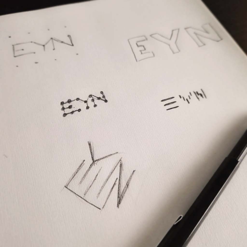 EYN logo sketches