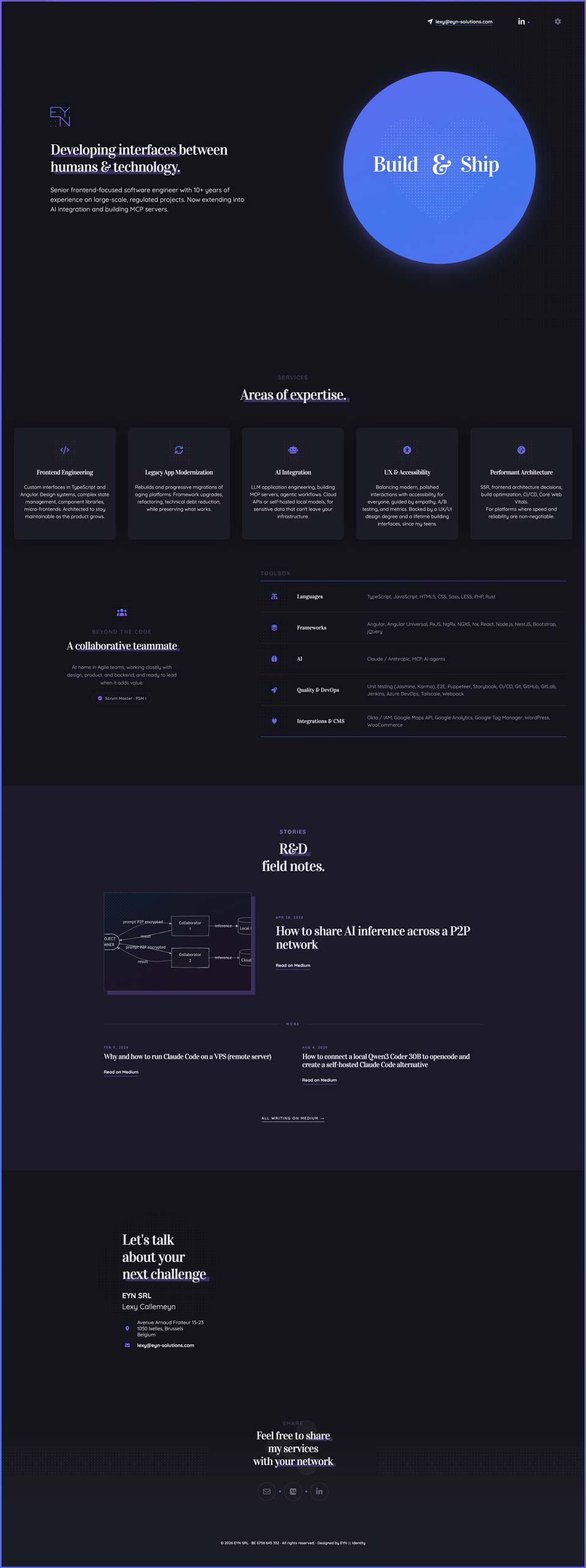 EYN Solutions website
