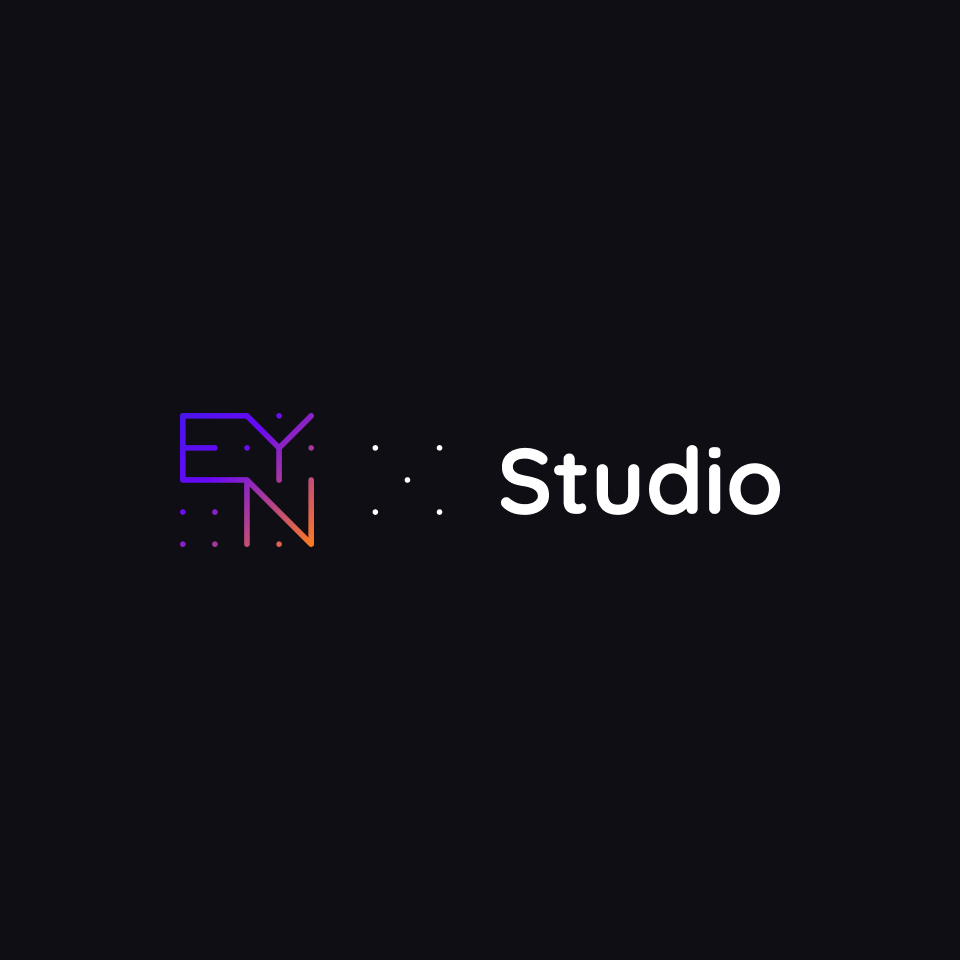 The EYN Studio lockup, the dots between the letters