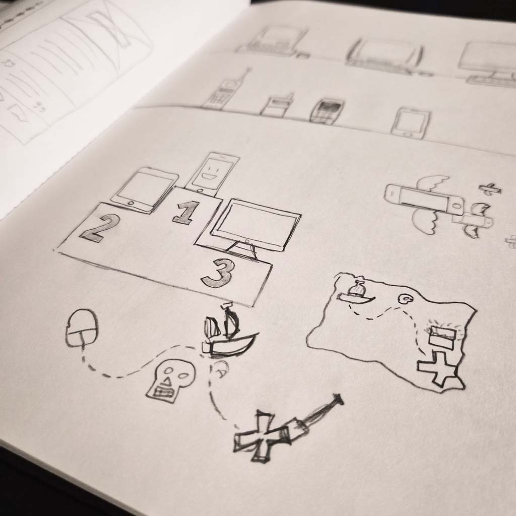 Flowsophy logo sketches