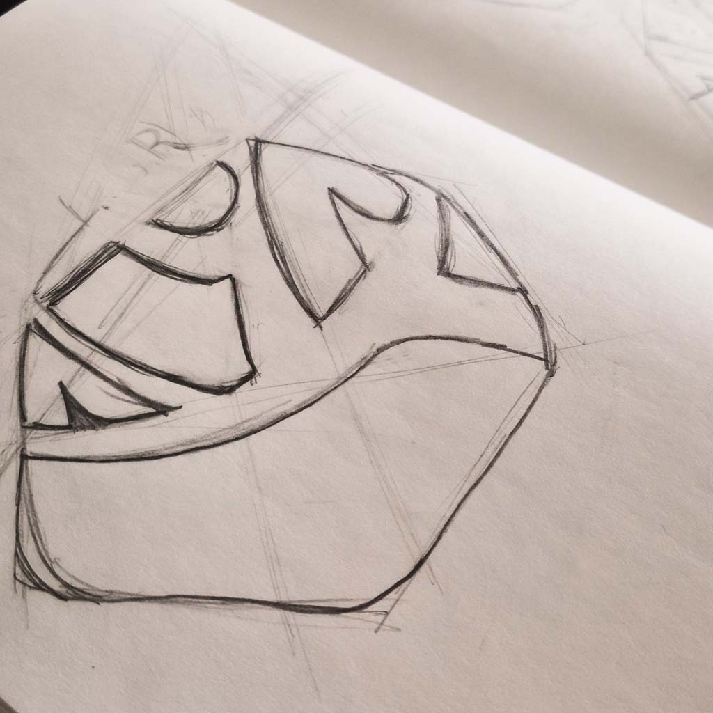 Natura Camping logo sketches